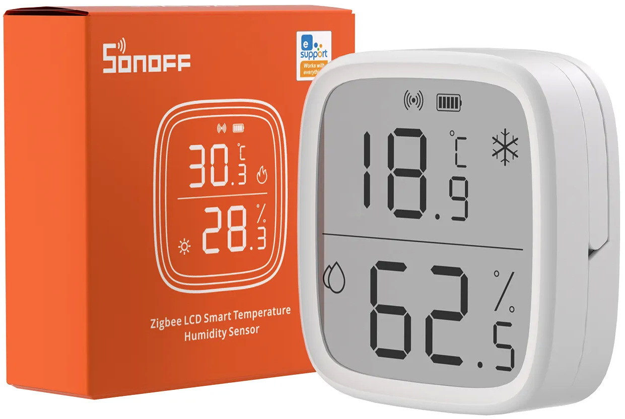 senzor de temperatura si umiditate sonoff snzb-02d zigbee 3.0 cu afisaj lcd - imagine 8